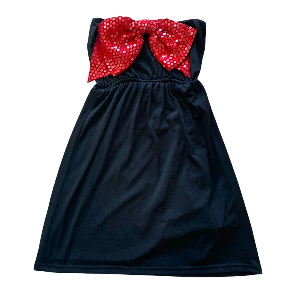 JUDITH MARCH Strapless Bow Dress